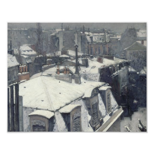Foto Gustave Caillebotte - Techos en la nieve (Frente)