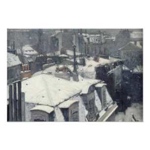 Foto Gustave Caillebotte - Techos en la nieve