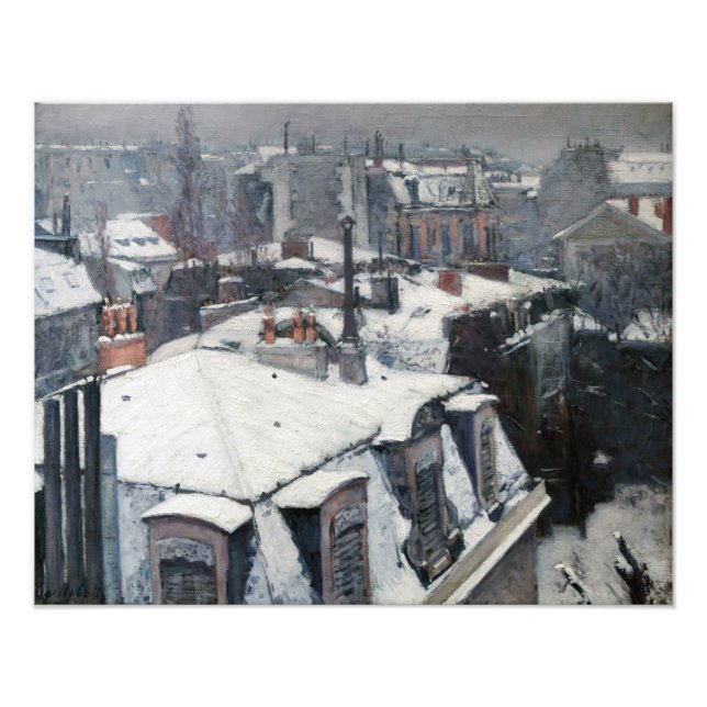 Foto Gustave Caillebotte - Tejados bajo la Nieve (Frente)