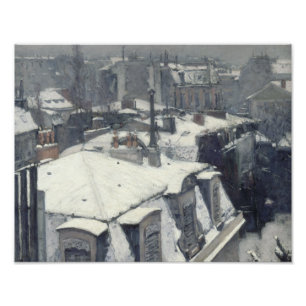 Foto Gustave Caillebotte - tejados en la nieve