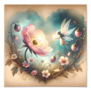 Foto Hada Soñadora Encantada y Corazón de Flor Silvestr