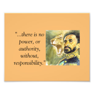 Foto Haile Selassie I: Citas: Esencia del poder