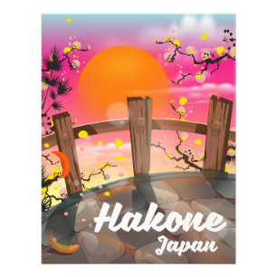 Foto Hakone japón florece poster.
