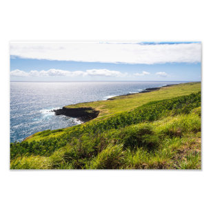 Foto haleokane lookout y el océano pacífico