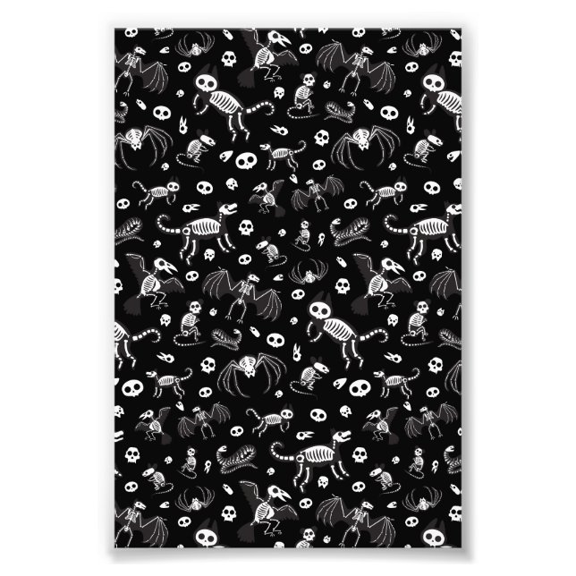 Foto Halloween Animal Bats Dogs Cats Spiders Skeleters (Frente)