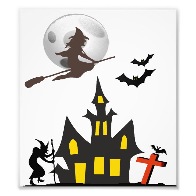Foto Halloween Hauned House Photo Print (Frente)