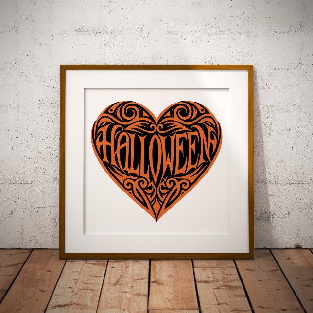 Foto Halloween Heart, Orange Heart, Holiday (Subido por el creador)