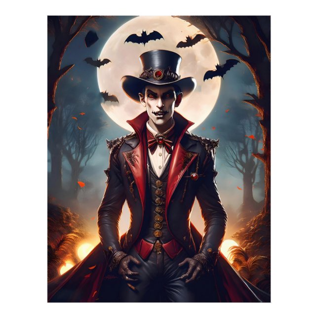 Foto Halloween Steampunk Gótico Zombie Vampiro (Frente)