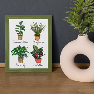 Foto Hand Drawn House Plants Art  