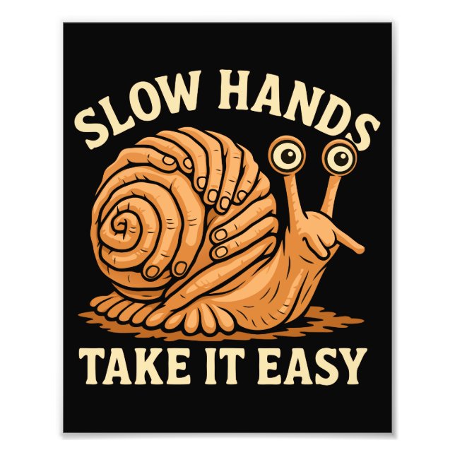 Foto Hand Snail Art Estilo Snail Hechos A Mano (Frente)
