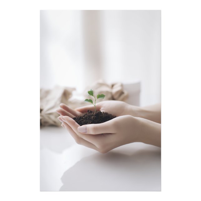Foto Hands Holding Seedling Growth Hope (Frente)