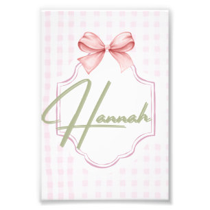 Foto Hannah Baby Nursery Bow&Gingham personalizado