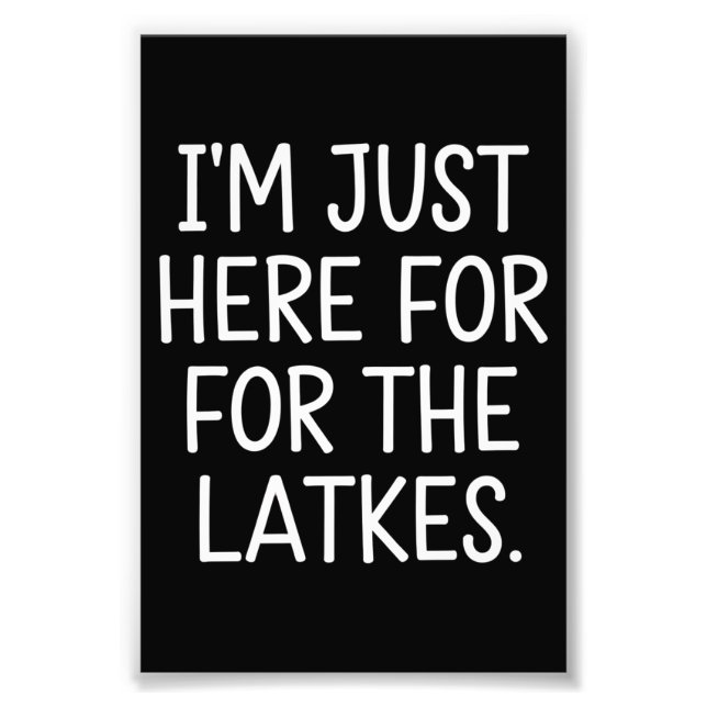 Foto Hanukkah, estoy aquí para los judíos de Latkes (Frente)