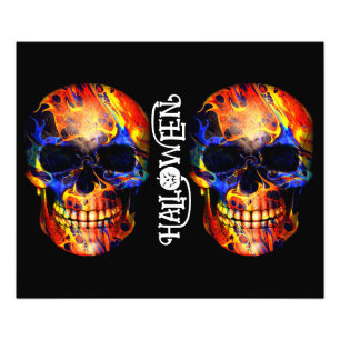 FOTO HAPPY HALLOWEEN, COLORIDO ESKELETON SKULL