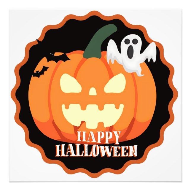 Foto Happy Halloween Pumpkin Wall ART (Frente)