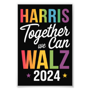 Foto Harris Walz 2024 Kamala juntos podemos LGBT