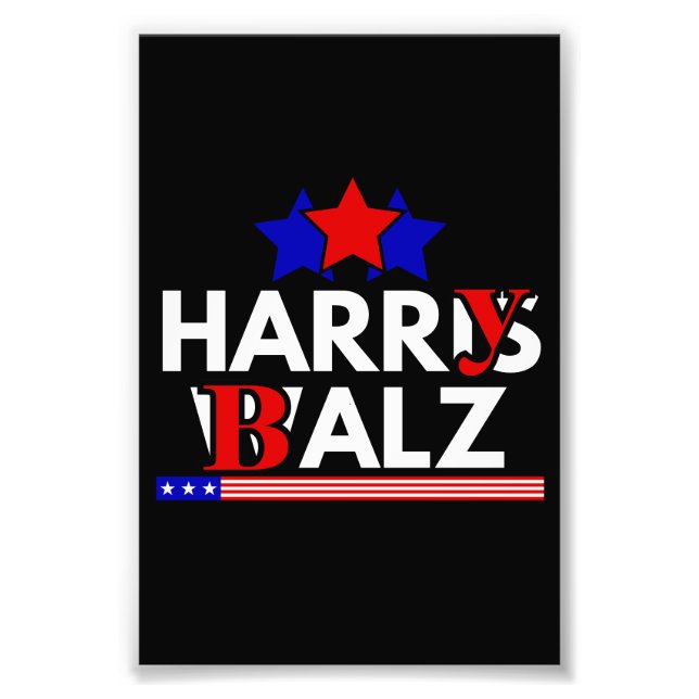 Foto Harris Walz 24 Harry Balz 2024 Meme Democratics (Frente)