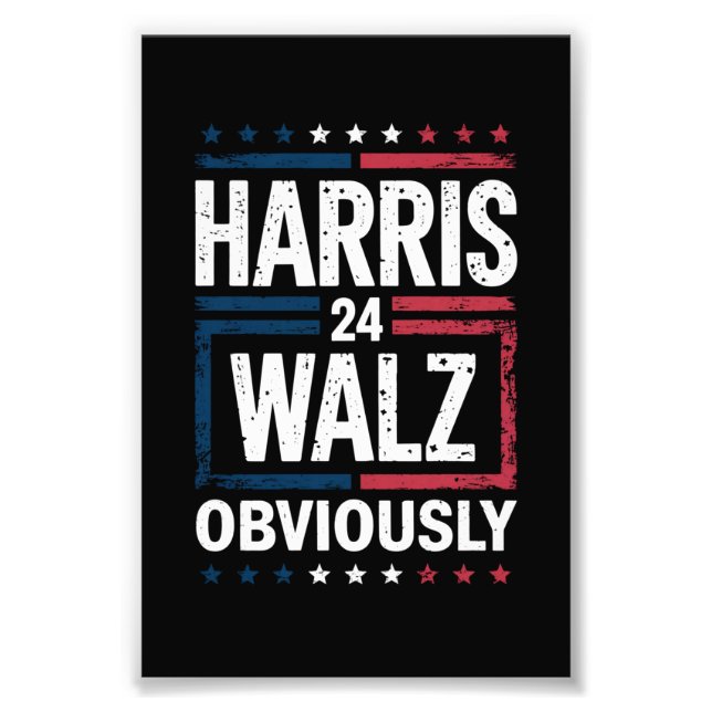 Foto Harris Walz obviamente Harris Waltz Elecciones 202 (Frente)