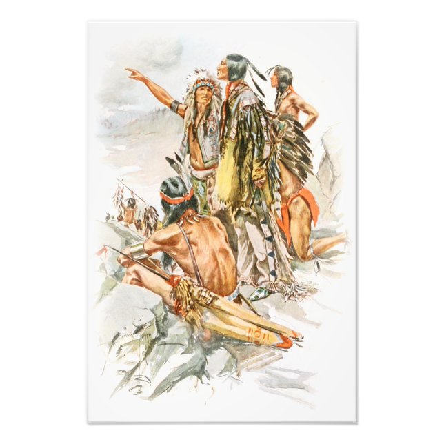 Foto Harrison Fisher canción de Hiawatha a las montañas (Frente)