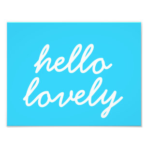 Foto Hello Lovely Blue 8.5"x11" Wall Art