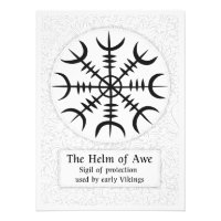 Helm Of Awe Signo mágico islandés - Blanco