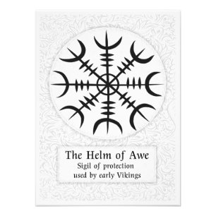 Foto Helm Of Awe Signo mágico islandés - Blanco