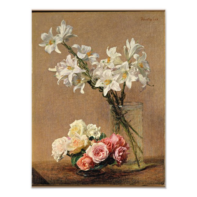 Foto Henri Fantin-Latour - Rosas y Lilies (Frente)