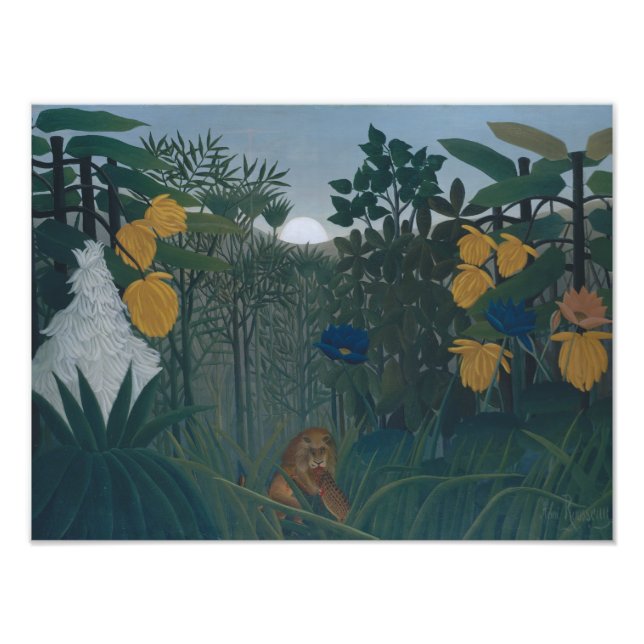 Foto Henri Rousseau - La historia del león (Frente)