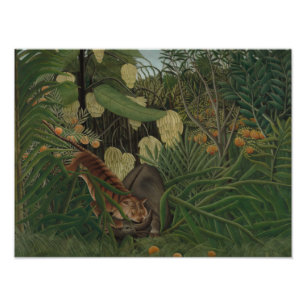 Foto Henri Rousseau - Pelea entre un tigre