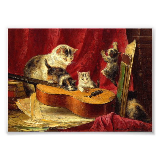 Foto Henriëtte Ronner-Knip Haciendo Música (Frente)