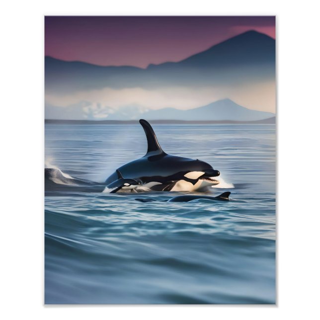 Foto Hermandad De Los Padres: Orcas De Mamá Y Bebé En E (Frente)