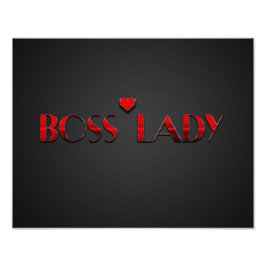 Foto Hermosa dama de jefe rojo escribe con carbono