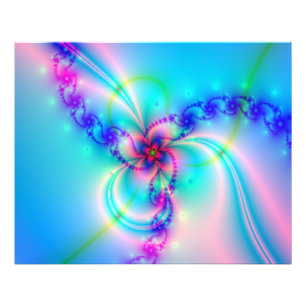 Foto Hermosa Flor Fractal Rosa