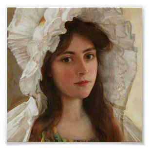 Foto Hermosa joven de Albert Lynch,arte vintage