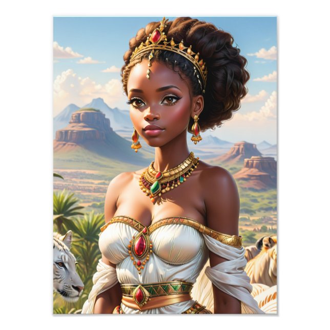 Foto Hermosa princesa africana negra (Frente)