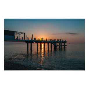 Foto Hermosa puesta de sol en el mar. Batumi Georgia