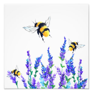 Foto Hermosas flores de primavera y abejas volando - Di