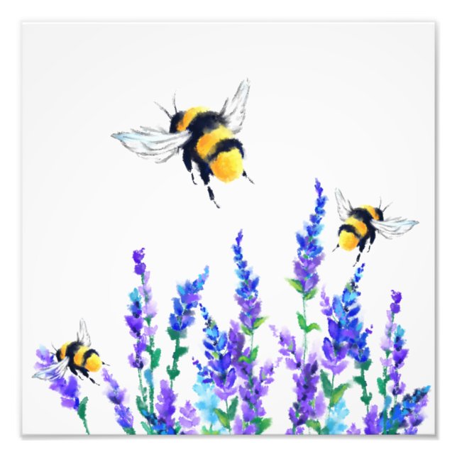 Foto Hermosas flores de primavera y abejas volando - Di (Frente)