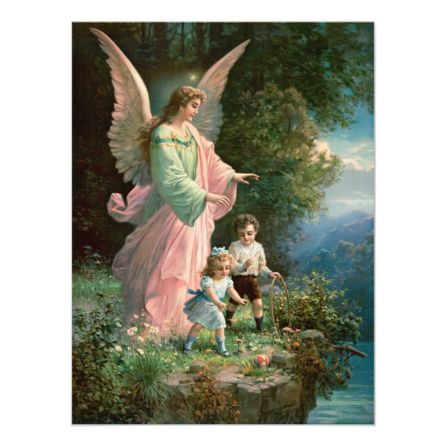 Foto Hermoso ángel guardián de niños (Frente)