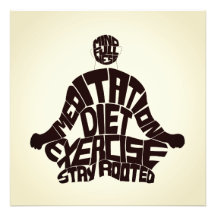 Hermoso arte mural motivador de Meditación