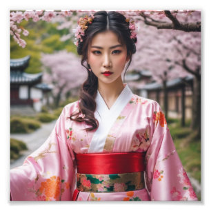 Foto Hermoso Chica japonés en Kimono