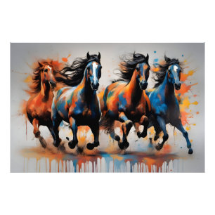 Foto Hermoso cuadro de caballos