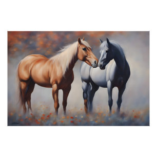 Foto Hermoso cuadro de caballos