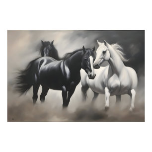 Foto Hermoso cuadro de caballos