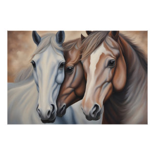 Foto Hermoso cuadro de caballos
