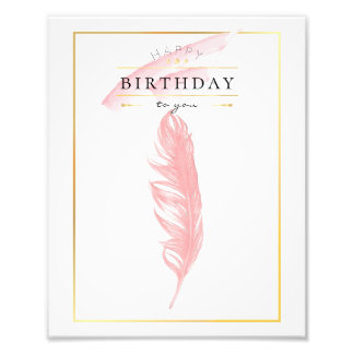 Foto Hermoso dibujo de lápiz Feather Cumpleaños