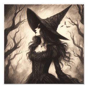 Foto Hermoso Gótico espeluznante Ilustracion Halloween