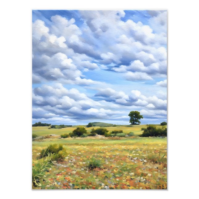 Foto Hermoso Paisaje Con Flores Vivas (Frente)