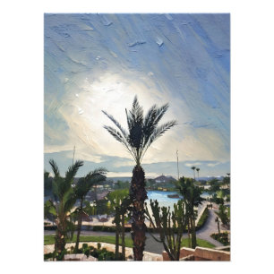 Foto Hermoso paisaje costero con palmeras