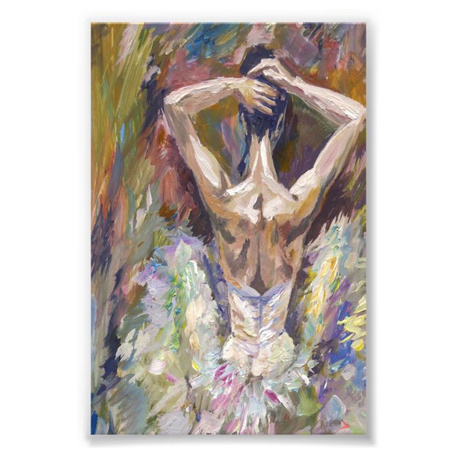 Foto hermoso regalo de Ballerina Pintura Acrílico (Frente)